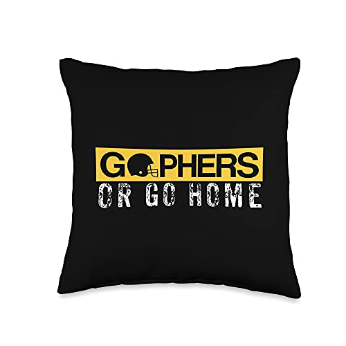 Gophers or Go Home Football in Minnesota Throw Pillow