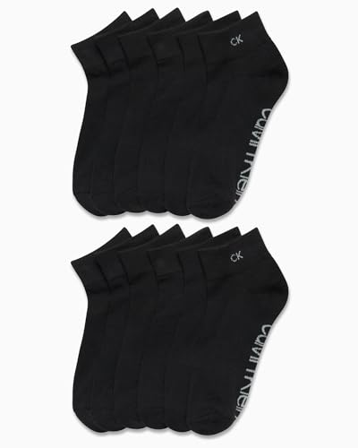 Calvin Klein Women's Quarter Socks - 12 Pack Women's Ankle, Cushioned Athletic, Sport, Running, Gym, Quarter Sock2