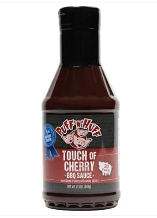 Three Little Pigs - Puff n Huff Touch of Cherry BBQ Sauce - New Natural Formula - 21.3 oz.