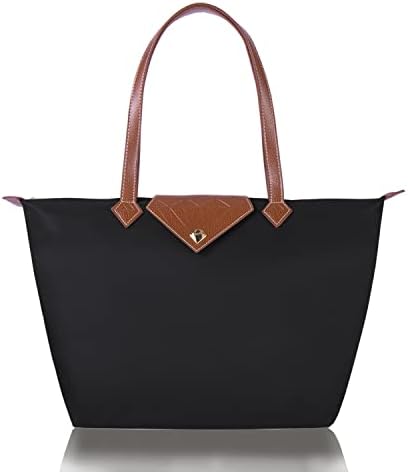 Bolsa feminina elegante, à prova d'água, de nylon, bolsa de ombro...