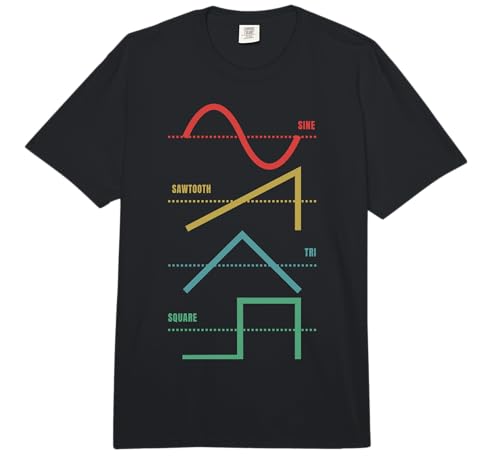 Vintage Analogue Synthesizer Techno Waveform - Synth Nerd Comfort Colors Adult Heavyweight T-Shirt