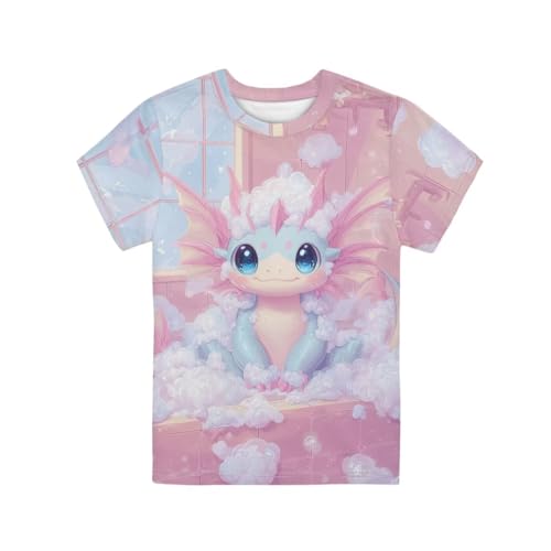 Image of Kids Graphic T-Shirt Boys Girls Novelty Tees Top Short Sleeve Shirts Summer Blouses 3-16