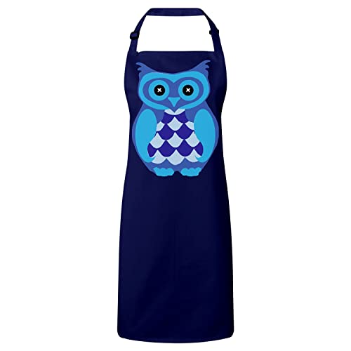 Tablier cuisine premium navy finitions soignées design chouette