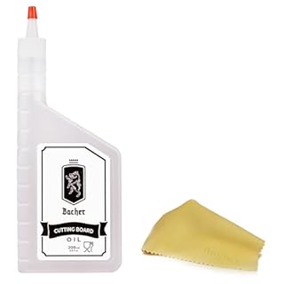 Bacher Olio per Taglieri in Legno 200ml - Qualità Alimentare Olio per Legno, Proteggere Tagliere Blocco Macellaio, Piani di Lavoro, Utensili da Cucina in Legno