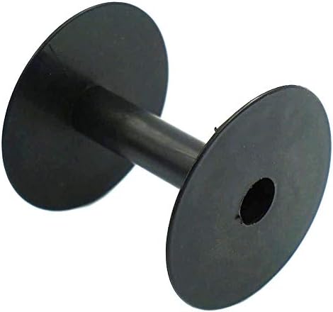 10 PCS - Empty Plastic Wire Spools Bobbins Round Ends for Various Size Cord Ribbon (Black) image 5
