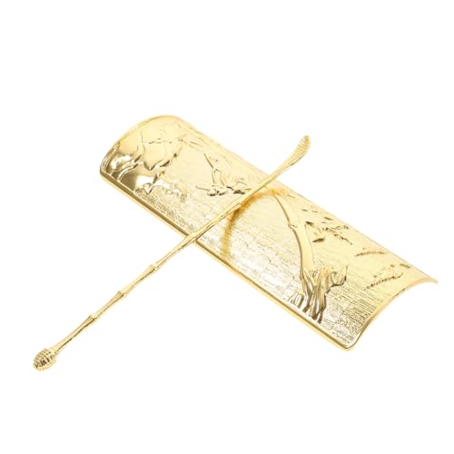 OFFSCH 1set Vintage Alloy Tea Scoop and Spoon for Tea Ceremony and Spices for Daily Use