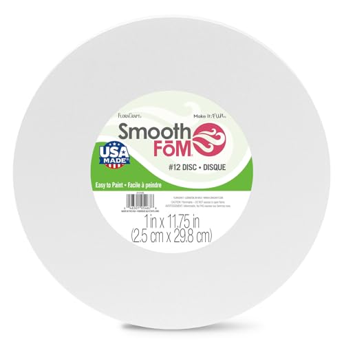FloraCraft SmoothFōM Disc 1 Inch x 11.75 Inch White