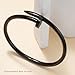 Nail Cuff Bracelet for Women & Men Elegant CZ-Studded Open Design, Stylish Gold Jewelry Gift for Fashionable and Elegant Women and Men (Black)