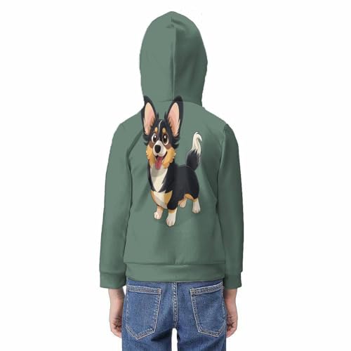 Sweatshirt à capuche enfant Corgi impression 3D pull manches longues - 6