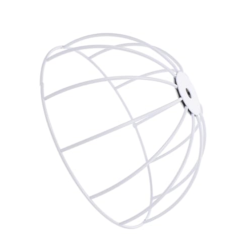 Beavorty Telaio Paralume in Ferro Bianco Anti-ruggine e Robusto per Lampade da Tavolo e Lampade a Soffitto Design Semplice per Illuminazione Fai-da-te
