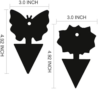 USKICH Sticky Trap Fruit Fly and Gnat Trap Sticky Bug Traps Fungus Traps for Indoor/Outdoor Insect Catcher for White Flies,Mosquitoes,Fungus Gnats,Lying Insects (24 Pcs Black)