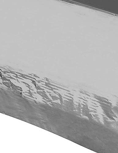 Unique Party 50410 - Foil Silver Plastic Tablecloth, 9ft x 4.5ft