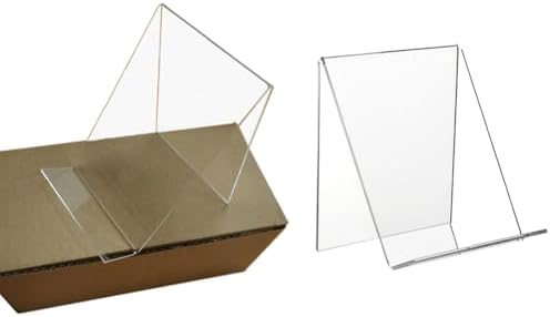 2 Pieces Small Acrylic Notebooks Holder Book Stand Acrylic Display Easel Book Easel for Displaying Pictures, Notebooks Size A5 and Below, Transparent image 5