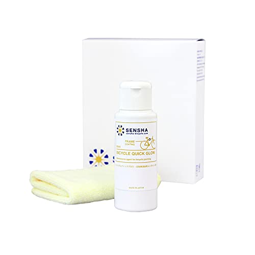 洗車の王国 自転車用 塗装面専用 保護・艶出し剤 バイシクル クイックグロウ 80ml (マイクロファイバークロス1枚付き) メンテナンス剤