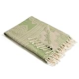 InfuseZen 100% Cotton Peshtemal, Reversible - Tie Dye Beach Towel, Luxury Bath Sheet, Yoga Blanket,