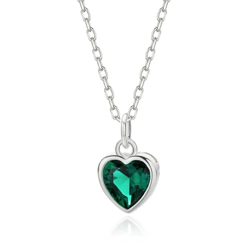 Collier argent 925 femme avec pendentif cœur brillant en oxyde de zirconium