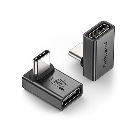 Silkland USB C 90 Degree Right Angle Adapter 2 Pack Cover