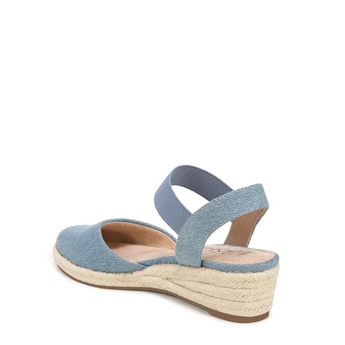 LifeStride Women's Kimmie Wedge Espadrilles Sandal, Blue Denim, 6 Wide by LifeStride - Image 8