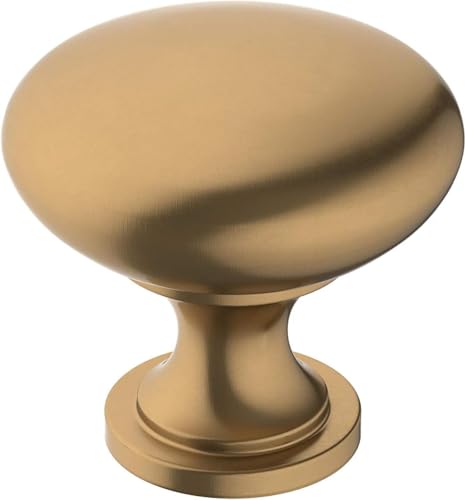 Image of Amerock 1-1 /4 inch Round Edona Champagne Bronze Cabinet Knob | Durable Zinc drawer knob and cabinet hardware, ideal for kitchen cabinets, bathroom vanities, dressers, and furniture