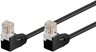 electrosmart RJ45 CAT 5e Ethernet Cable with 90 Degree Right Angled Connectors & Gold Plated Pins (White, 3m)