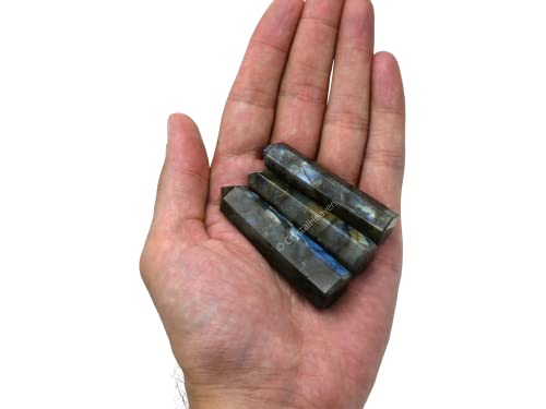 Image of Certified Labradorite Crystal Tower Obelisk Point For Chakra