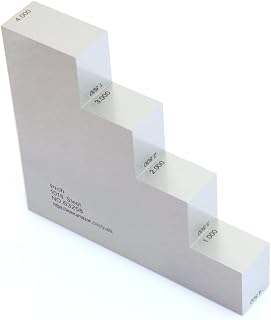 YUSHI Tipsy 8-Step Calibration Block 1018 Steel - 1.0-4.5" Steps for UT Thickness & Linearity Gauge Calibration