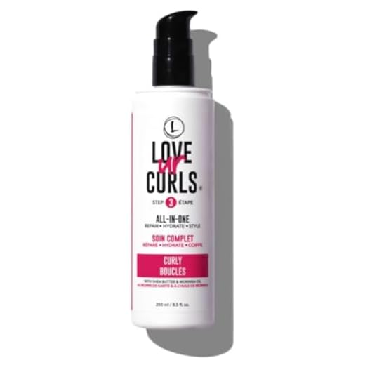 LUS Brands Love Ur Curls All-in-One Styler for Curly Hair, 8.5 oz - Repair, Hydrate, and Style in One Easy Step - Customized Hair Care For Natural Curly Textures - No Crunch, No Cast, Non-Sticky Hair Care With Shea Butter and Moringa