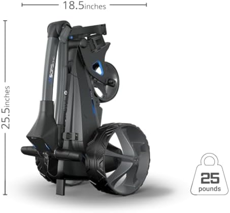 Dimensions of Motocaddy M5 GPS DHC when folded