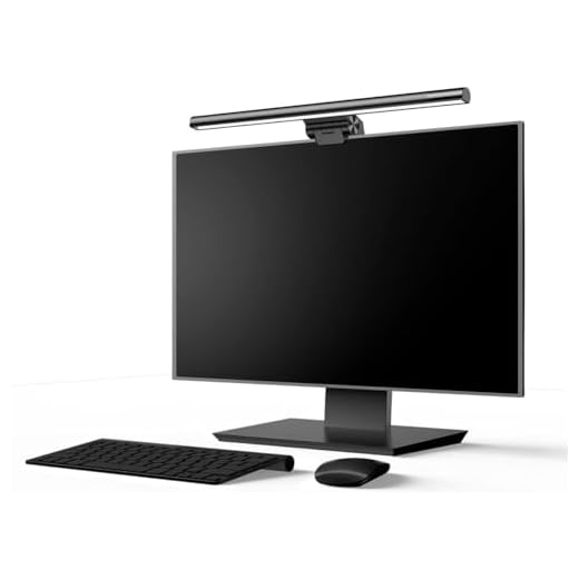 Barra de luz para monitor Baseus, luminária com sensor de toque, luz de LED para computador carregada por USB, 3 modos de iluminação reguláveis, para mesa, escritório, casa, preto