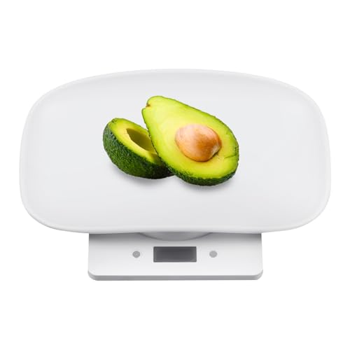 Bilancia digitale per alimenti - Vassoio di pesatura da cucina con display LCD, funzione tara, 4 unità di misura, intervallo di pesatura 0,0022-22,05 libbre, ideale per frutta e piccoli animali