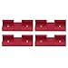T Track Intersection Parts, Aluminum Alloy Woodworking Track Connector, 4PCS T Track Chute Kit with smoothness Outer layer, Compact and Portable for Carpenter, Woodworking Tools (Red)