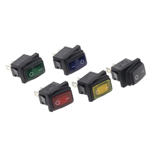 Interruptor basculante KCD1 mini switch ON OFF de 2 pines CA 250V para panel electrónico 3
