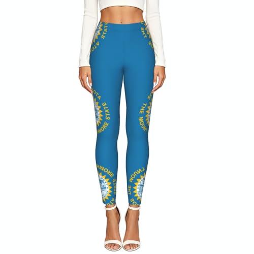 Leggings de compresión suave con diseño de Dakota del Sur en ropa de gimnasio fina para mujer 2