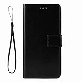 Funda para Nokia 1.4 de piel premium a prueba de golpes con cierre magnético Flip Folio Stand View Full Protection Cover compatible con Nokia 1.4 Funda de teléfono negro