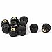 Tool parts M4 Female Thread Metal Clamping Knurled Knob Black 10pcs