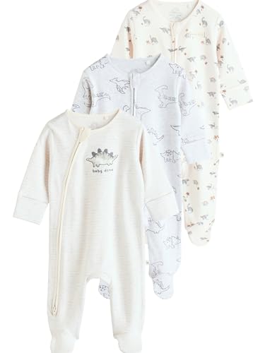 NEXT Bébé garçon Dors-bien bébé 100% coton à fermeture zippée double sens, lot de 3 Gris 3...