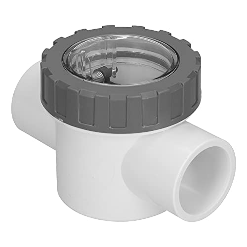 RASTKY Válvula de Retención Transparente para Piscina, Válvula de Retención Duradera para Bomba de Piscina con Grande para Suministros de (V40-1A)