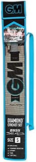 Gunn & Moore GM Cricket Unisex Child Diamond Cricket Set - Black/Blue/White, Size 5