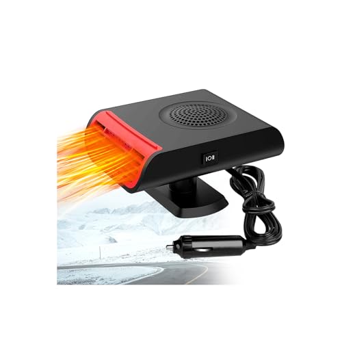 Showvigor Car Heater, 12V and 150W Automobile Windscreen Fan, Summer and Winter Heating or Cooling Fan Car Heater for Car, Taxi, Truck