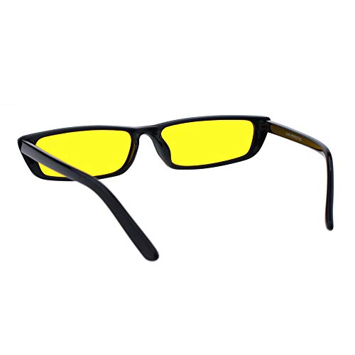 PASTL Skinny Rectangular Sunglasses Unisex Trendy Fashion Black Frame Color Lens3