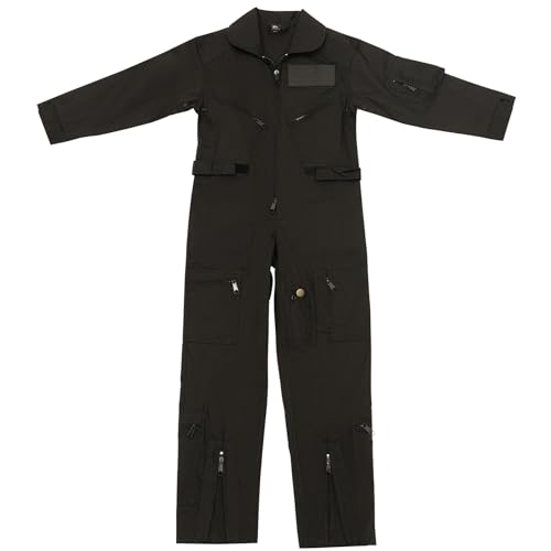 Rothco Kids Flight Suit Pilot Coveralls Aviator Costume Cosplay Jumpsuit for Children Black M