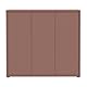 Forte Alice Springs Schuhschrank 100 110, moderner Flurschrank mit 3 Türen und 8 Einlegeböden, Holzwerkstoff, Terrakotta, 109,2 cm breit x 99,1 cm hoch x 34,9 cm tief
