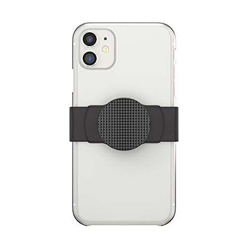 Popsockets Phone Grip Slide For Phones And Cases, Sliding Phone Grip With Expanding Kickstand, Square Edges - Black Knurled #TOP2