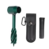 LjwZekyrnt Schlangenbohrer, multifunktionaler Kohlenstoffstahl, hohe Härte, prägnanter Holzbearbeitungs-Handbohrer für Holz (Grün)