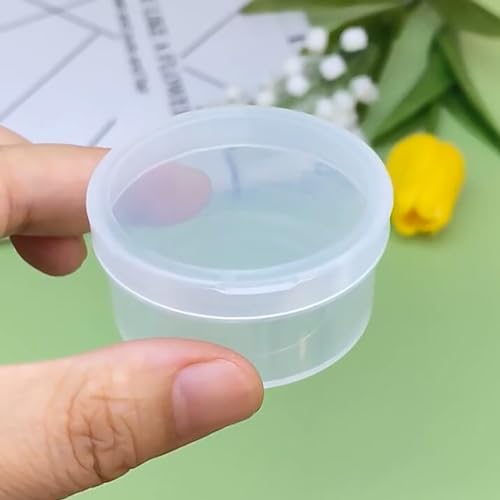Image of 24 PCS 0.95 oz Transparent Round Beads Storage Containers Box (1.89 x H0.98 Inch), Round Bead Organizers for Small Items and Other Craft Projects, Bead Rings Jewelry Display Organizer