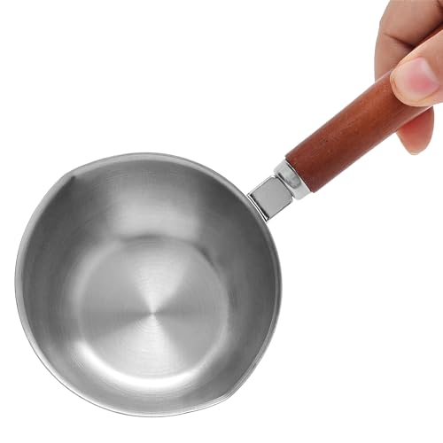 Kichwit Dog Food Scoop Pet Food Scoop 304 Stainless Steel Measuring Cup with Wood Handle, 1 Cup and 1/2 Cup, Pack of 2 - Thumbnail 6