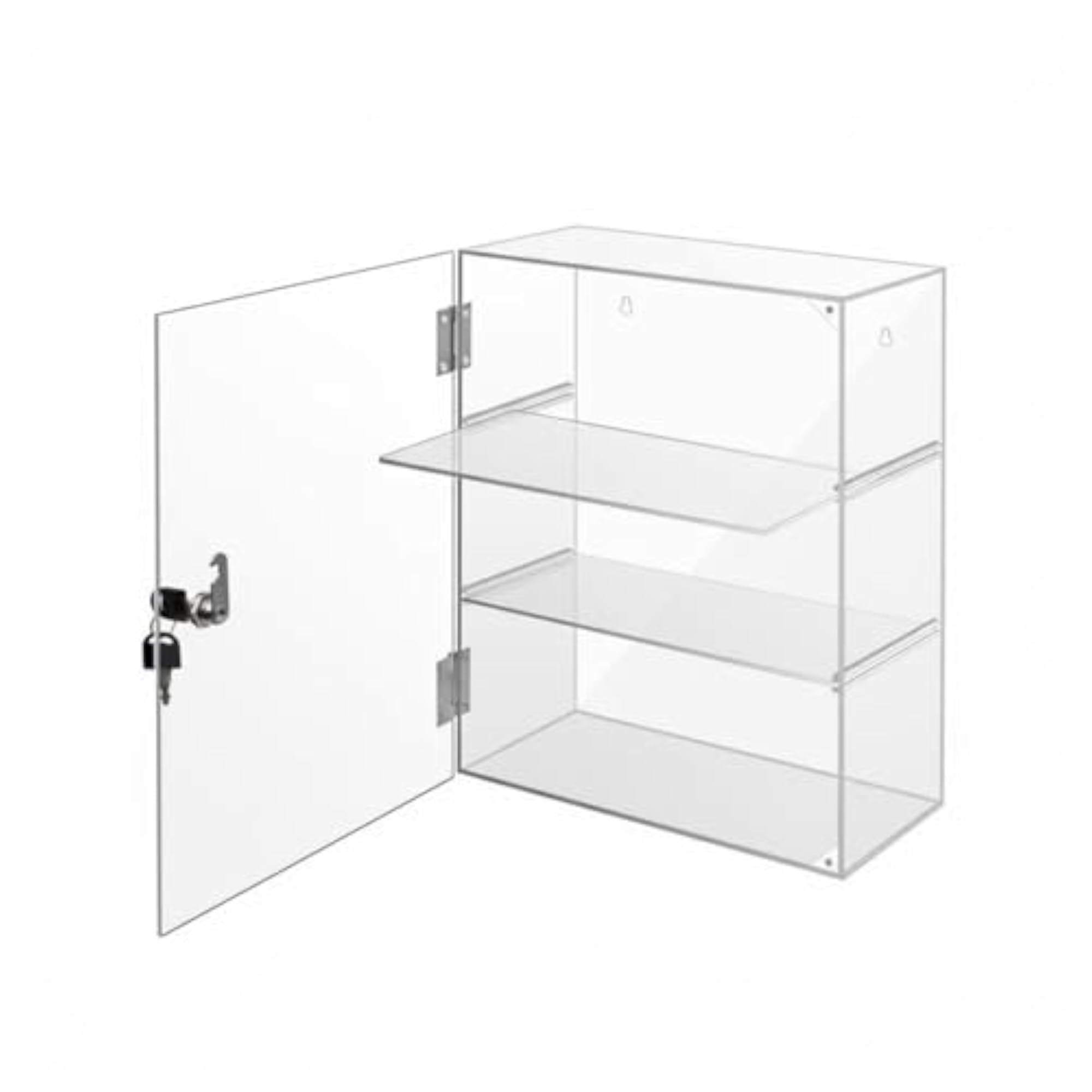Lockable Acrylic Display Case, Wall Mountable Showcase