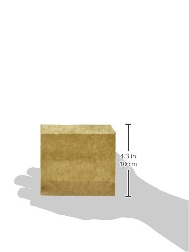 Image of PACKNWOOD 210PAPOK11 Brown Greaseproof Bag for Baskets, Kraft Paper Liners (4.3 inch x 4.3 inch) - Case of 1000