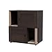 Double Cat Litter Box Enclosure Furniture with 2 Scratching Posts & Mats, 2-in-1 Hidden Cabinet for 2 Cats, Large Dual Litter Box Cabinet Odor Control with Storage Walnut