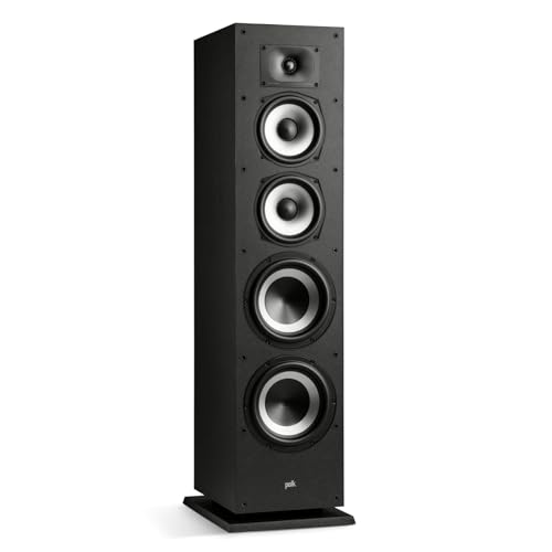 Polk Audio Monitor XT70 Hochauflösender Standlautsprecher, HiFi Und Heimkino Lautsprecher, Hi-Res Zertifiziert, Dolby Atmos Und DTS:X Kompatibel (Stück), Schwarz